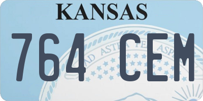 KS license plate 764CEM