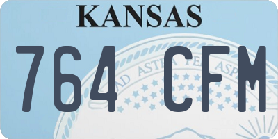KS license plate 764CFM