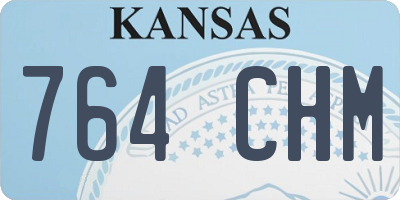 KS license plate 764CHM