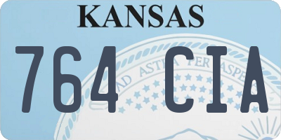 KS license plate 764CIA