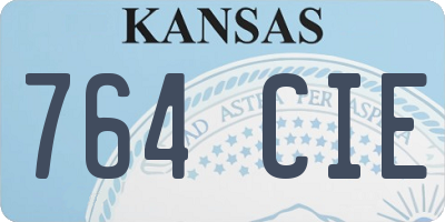 KS license plate 764CIE