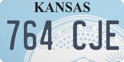KS license plate 764CJE