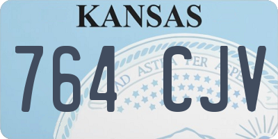 KS license plate 764CJV