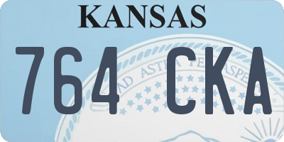 KS license plate 764CKA