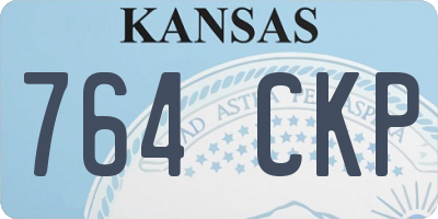KS license plate 764CKP