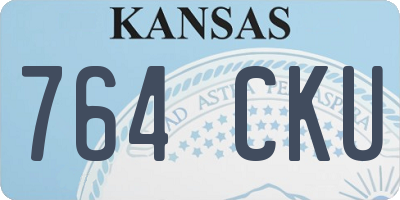 KS license plate 764CKU