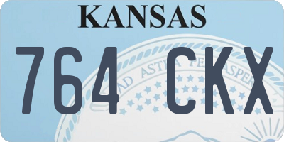 KS license plate 764CKX
