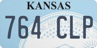 KS license plate 764CLP