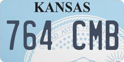 KS license plate 764CMB