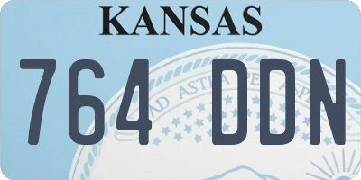 KS license plate 764DDN