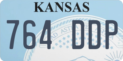 KS license plate 764DDP