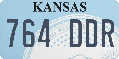 KS license plate 764DDR