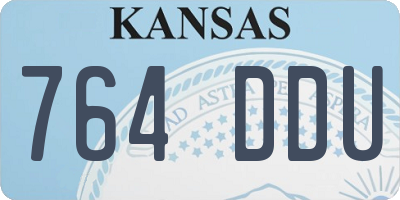 KS license plate 764DDU