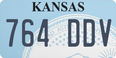 KS license plate 764DDV
