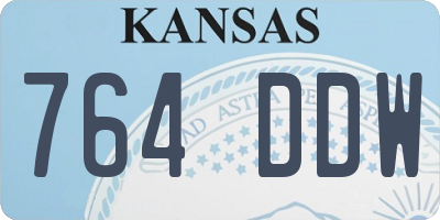 KS license plate 764DDW