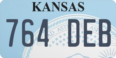 KS license plate 764DEB