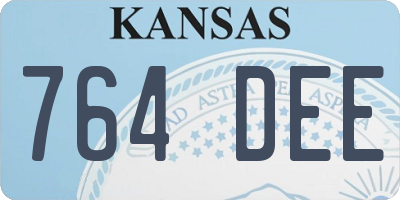 KS license plate 764DEE