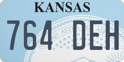 KS license plate 764DEH