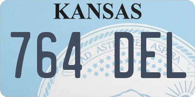 KS license plate 764DEL