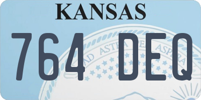 KS license plate 764DEQ