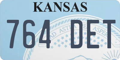 KS license plate 764DET