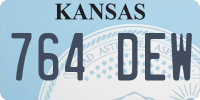 KS license plate 764DEW