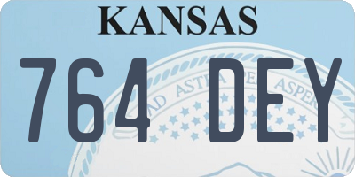 KS license plate 764DEY