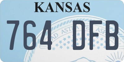 KS license plate 764DFB