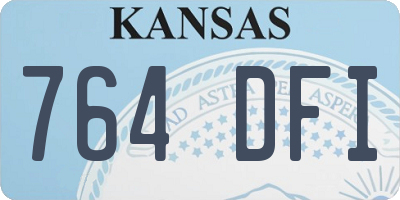 KS license plate 764DFI