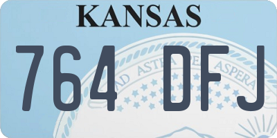KS license plate 764DFJ