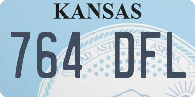 KS license plate 764DFL