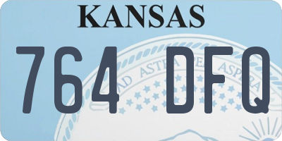 KS license plate 764DFQ