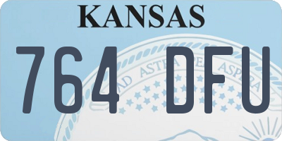 KS license plate 764DFU