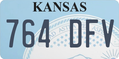 KS license plate 764DFV