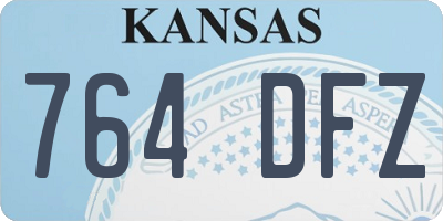 KS license plate 764DFZ