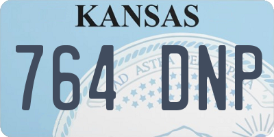 KS license plate 764DNP