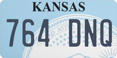 KS license plate 764DNQ
