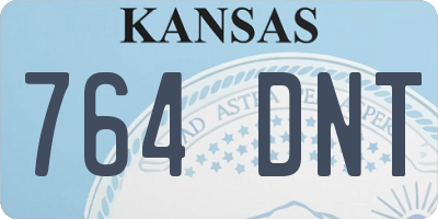 KS license plate 764DNT
