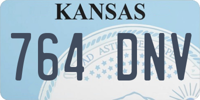 KS license plate 764DNV