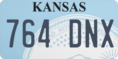 KS license plate 764DNX