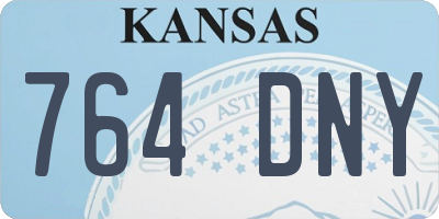 KS license plate 764DNY