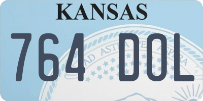 KS license plate 764DOL