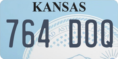 KS license plate 764DOQ