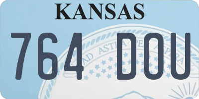 KS license plate 764DOU