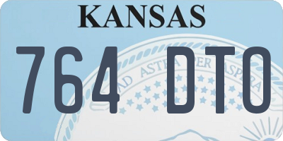 KS license plate 764DTO