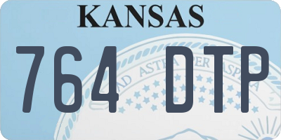 KS license plate 764DTP