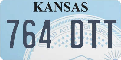 KS license plate 764DTT