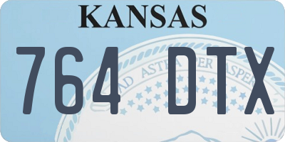 KS license plate 764DTX