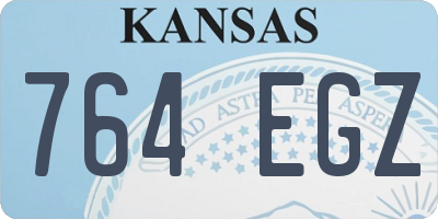 KS license plate 764EGZ
