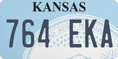 KS license plate 764EKA